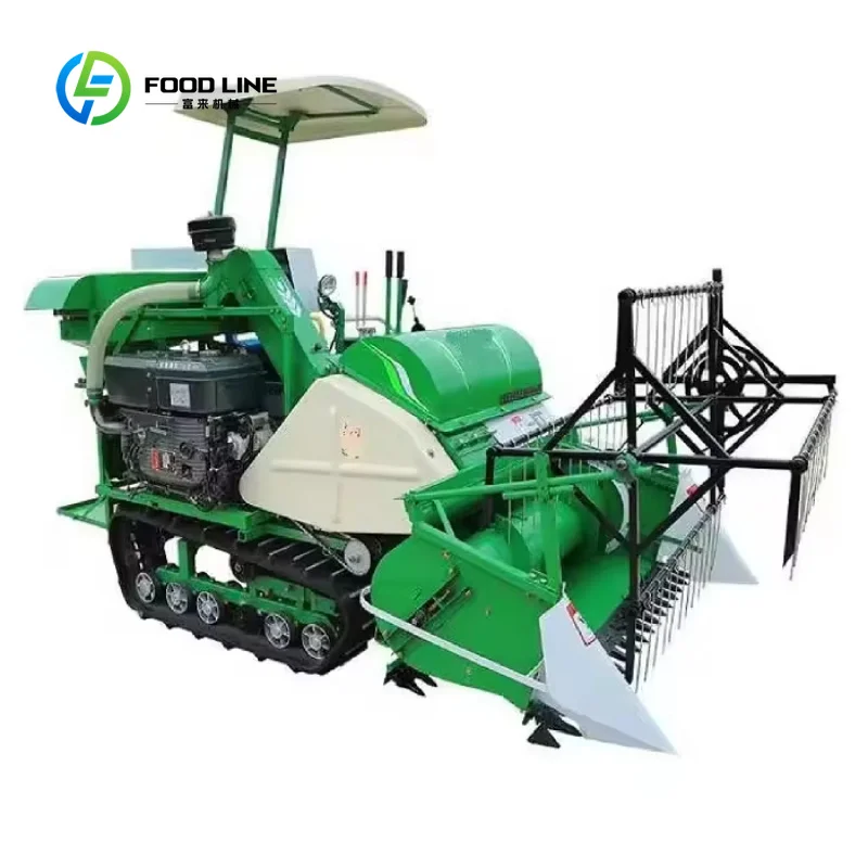 Customized   Commercial & Family Farm Harvest Combine Harvester Machine, High Performance Rice Wheat Grain Harvest Equipment