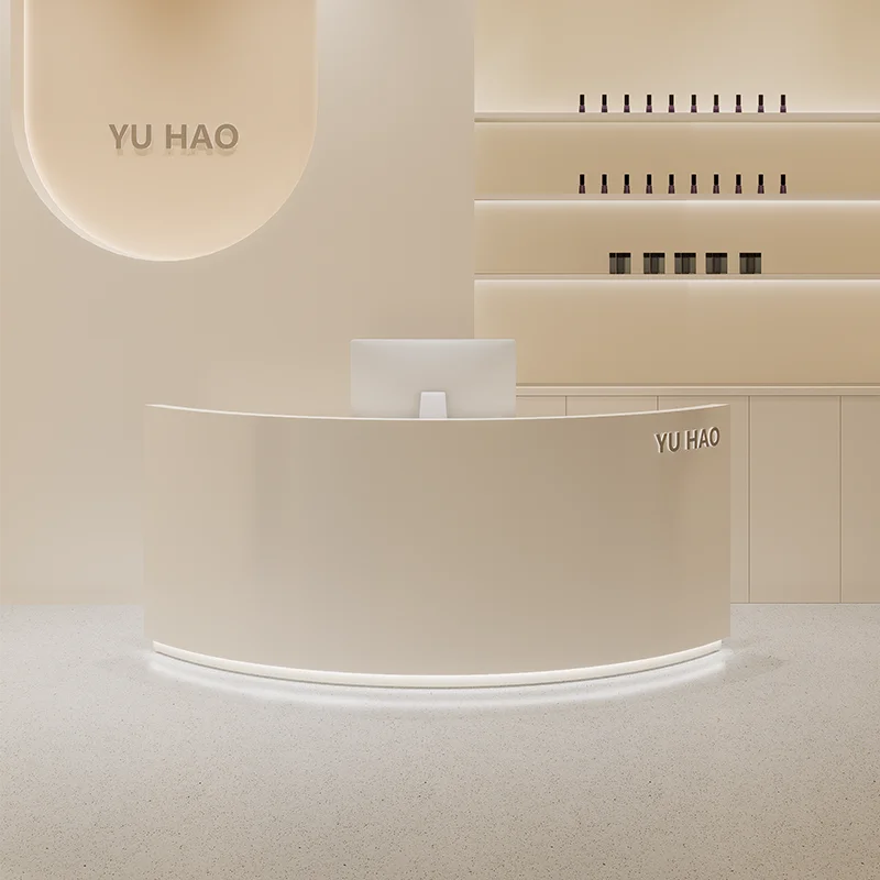 

Bank Reception Desk Modern Office Luxury Hotel Front Counter Lobby Furniture Beauty Salon Clinic Corporate Podium Business