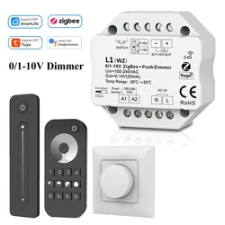 0/1-10V Tuya Zigbee LED Dimmer Controller Push Switch 110V 220V 230V Smart Life APP 4-zone 2.4G Remote fr Alexa Google Assistant