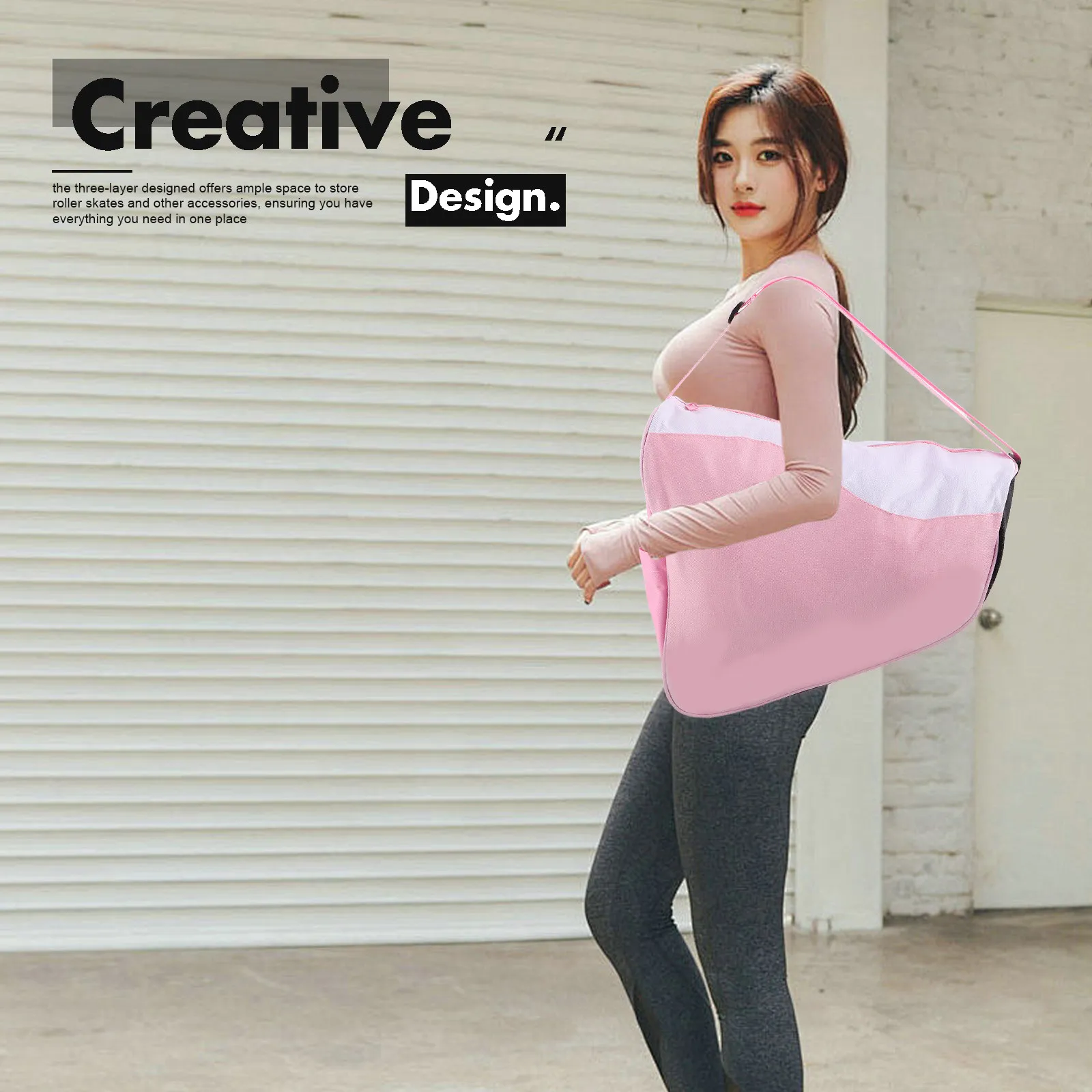 Roller Skate Carrier Bag Portable Lightweight Skates Storage Shoulder Bag Large Capacity Ice Skating Gear Inline Skates