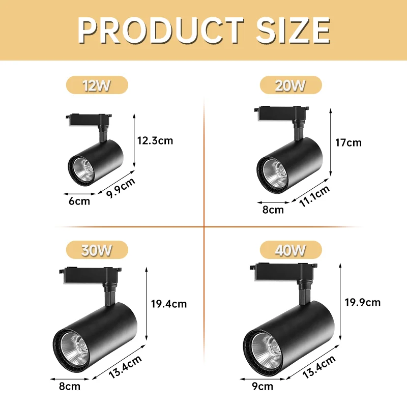 Led Track Light Set COB Rail Lighting Tracks Light 12W 20W 30W 40W Rail Light Led For Kitchen Living Room Clothing Store 220V