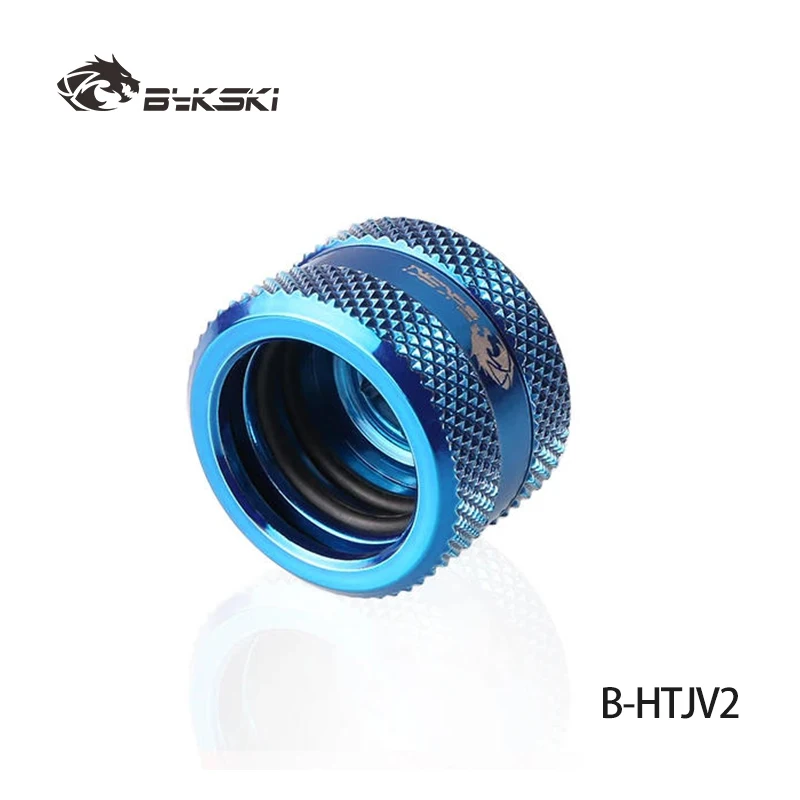 Złączka Bykski OD12mm/OD14mm/OD16mm do rur akrylowych, z gwintem G1/4'', ręcznie zaciskana, do sztywnych rur komputerowych, czerwona, niebieska, pistoletowa. — zdjęcie produktu 6