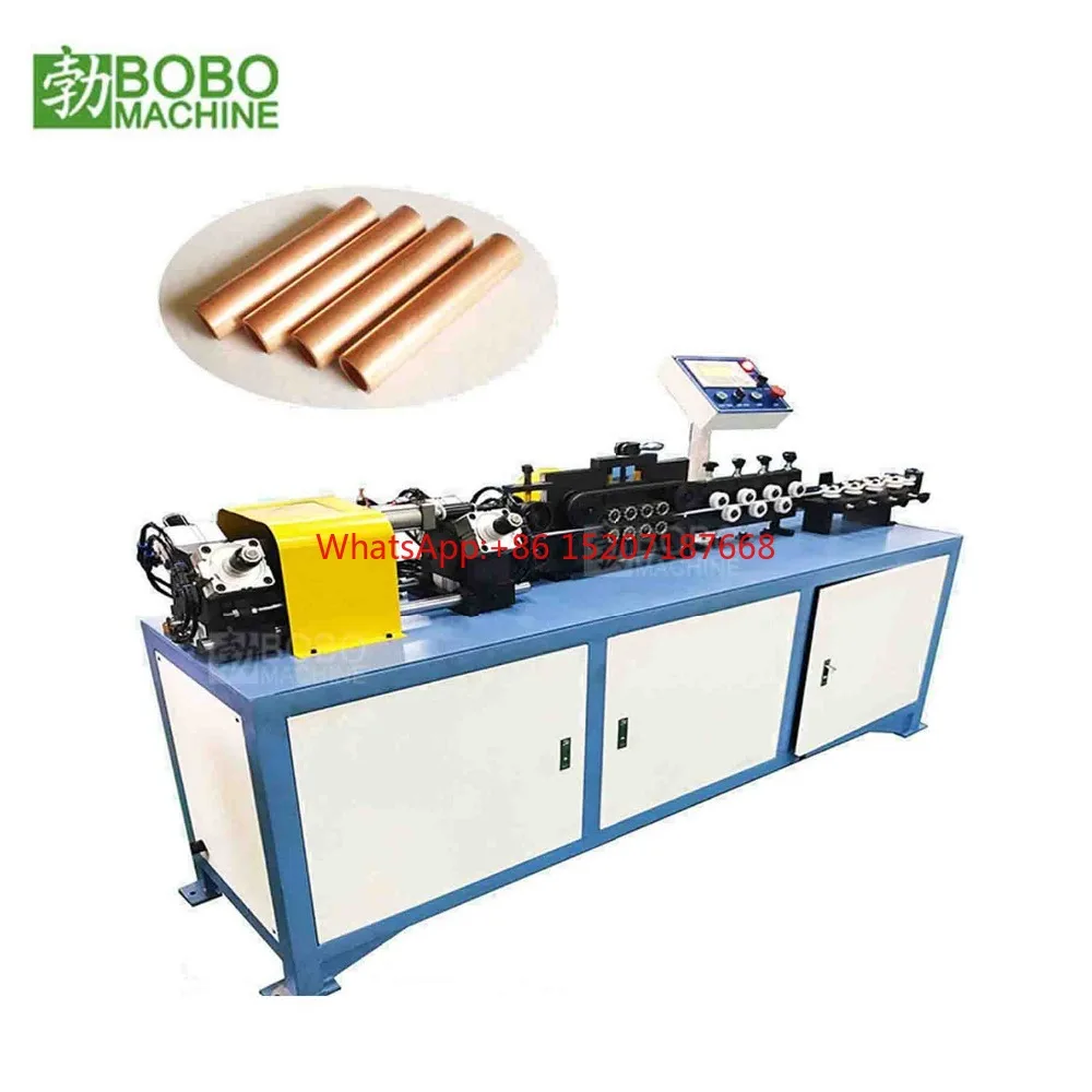 copper aluminum bundy tube pipe straightener and chip-less cutting machine