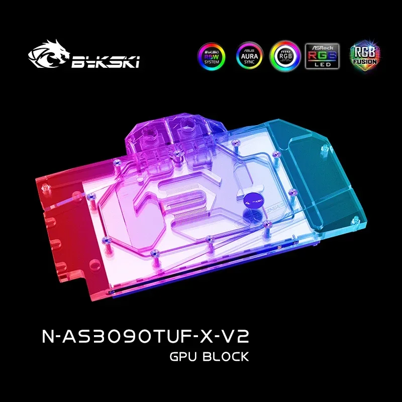 

Блок графического процессора Bykski N-AS3090TUF-X-V2 для ASUS TUF RTX3090/3080/3070TI, игровая/полная крышка, медный радиатор охлаждения воды для видеокарты