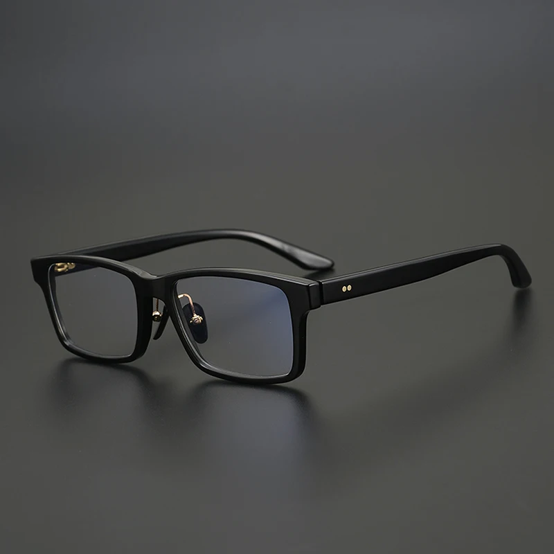 

Niche fashion square ox horn glasses frame Vintage luxury brand business eyeglasses Men women presbyopia myopia eyewear