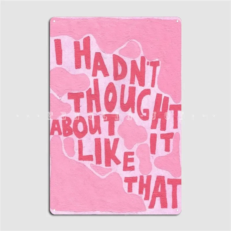 Pink Vintage Quote Aesthetic Poster Metal Plaque Cinema Kitchen Living Room Retro Plaques Tin Sign Poster