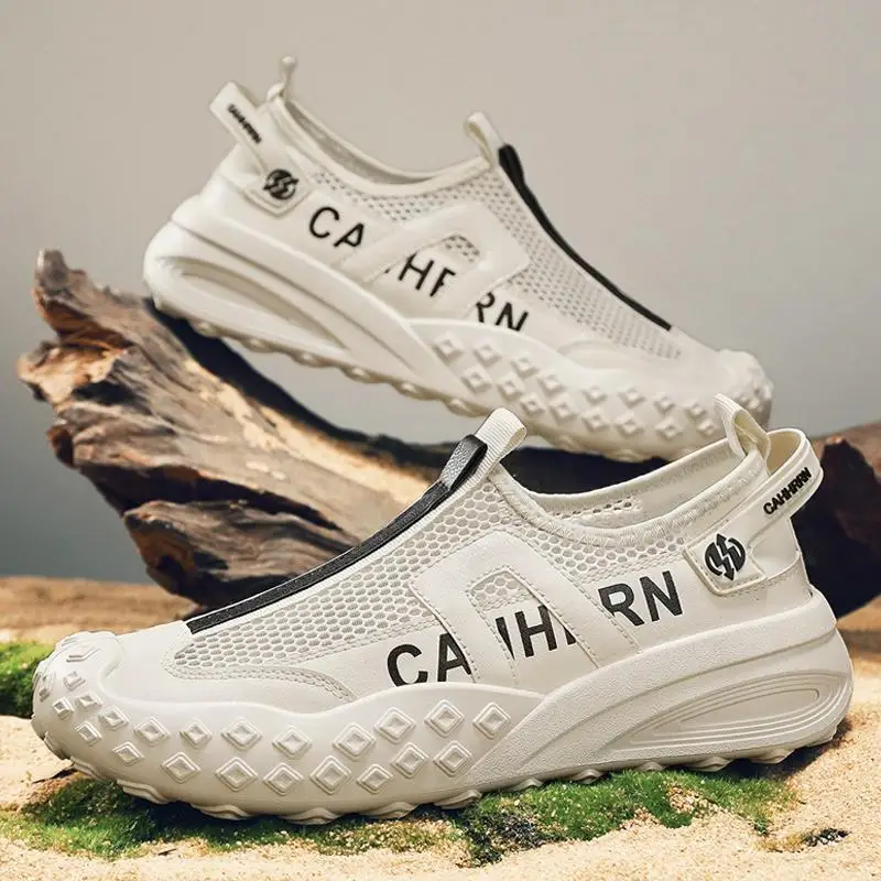 Men's Breathable Anti-Slip Water Shoes Fishing Beach Outdoor Sports Footwear Quick-Dry Slip-Resistant Comfortable Sandals