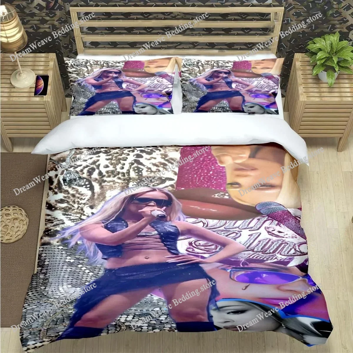 Fashion Spain Hot Female Singer B-bad G-Gyal Print Bedding Set Duvet Cover Comforter Bed  Youth Kids Girl Boys Luxury Gift