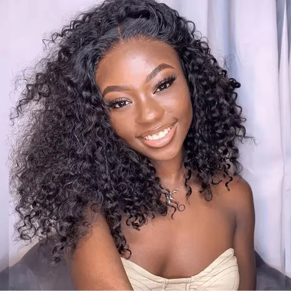 13X4 Curly Wigs Bob Wig Ready to Wear Glueless Kinky Curly Lace Front Human Hair Wigs for Women Perruque Cheveux Humains On Sale image 3