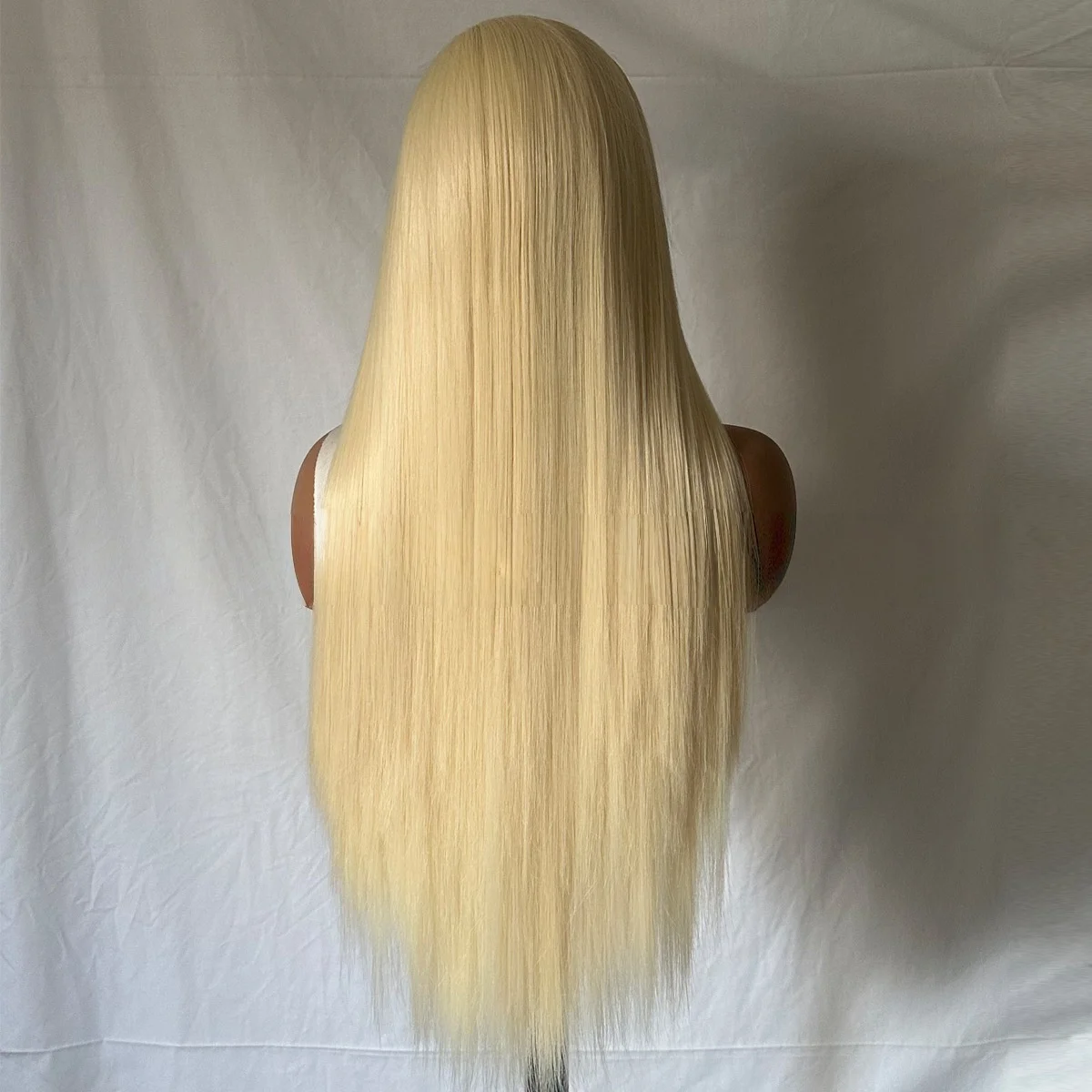 Peruca loira clara para mulheres, 13*4 hd, renda frontal, 26 polegadas, cabelo longo e reto, perucas sintéticas, cosplay, wear e go, faixa de cabeça