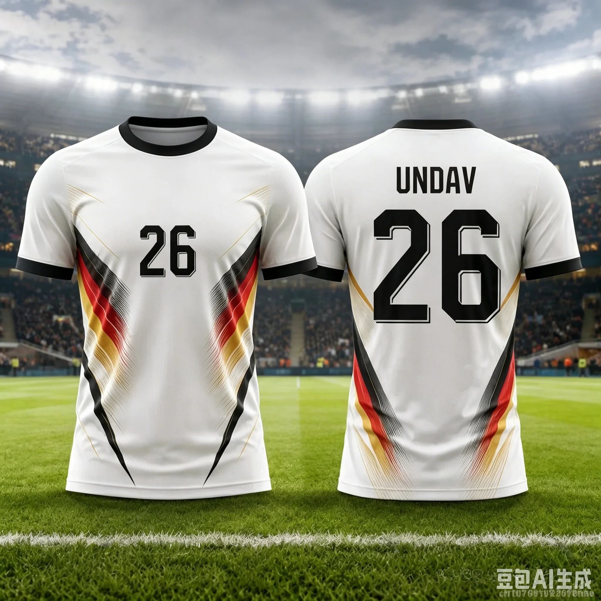2026 Deutschland Fußballtrikot Schwarz Rot Gold Gestreiftes T-Shirt Nr. 2 7 8 9 10 14 26 Herren Atmungsaktives Schnelltrocknendes Fußball-Trainingsshirt Y2k