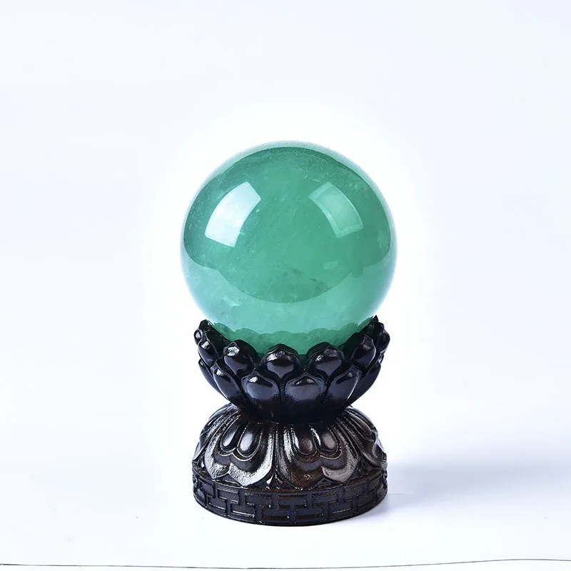 

Natural green crystal ball ornament raw ore polished fluorite home entrance living room office crystal