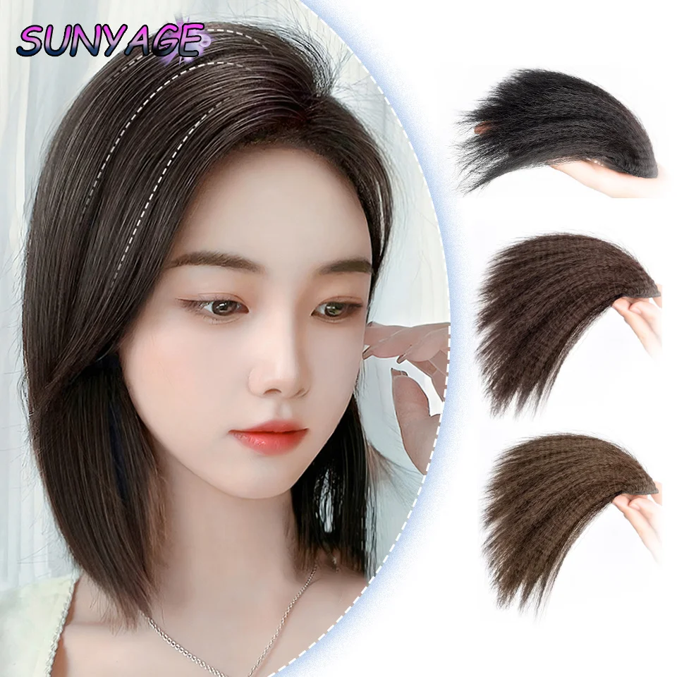 

SUNYAGE Invisible Seamless Fluffy Top Hair Pads Top Cover Increase Hair Volume Synthetic Comb Hair Patch Hair Extension Hair Pad