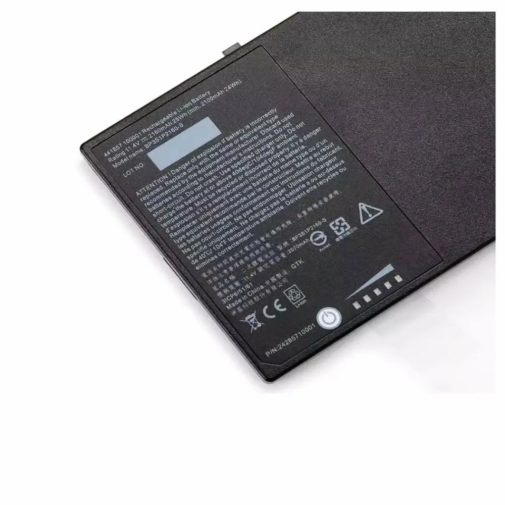 NEW 11.4V 2160mAh BP3S1P2160 BP3S1P2160-S Laptop Battery For Getac F110 G2 G3 G4 Series G8M3X2 441857100001 P/N:24285710000
