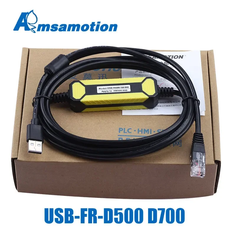 Amsamotion Geeignet für Mitsubishi USB-FR-D700 D740 für FR-D/E/S/F500/D500/E700/D800 FR500 FR800 Serie Wechselrichter-Debugging-Kabel