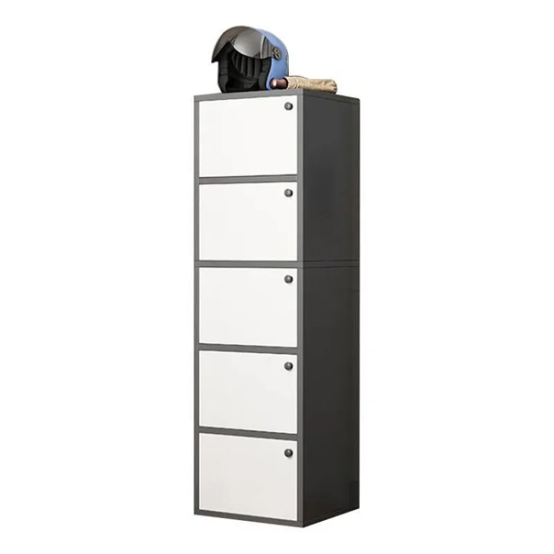 Simple Multi-layer Dustproof Shoe Rack, Narrow Small Cabinet Designed for Household and Elevator Entryway