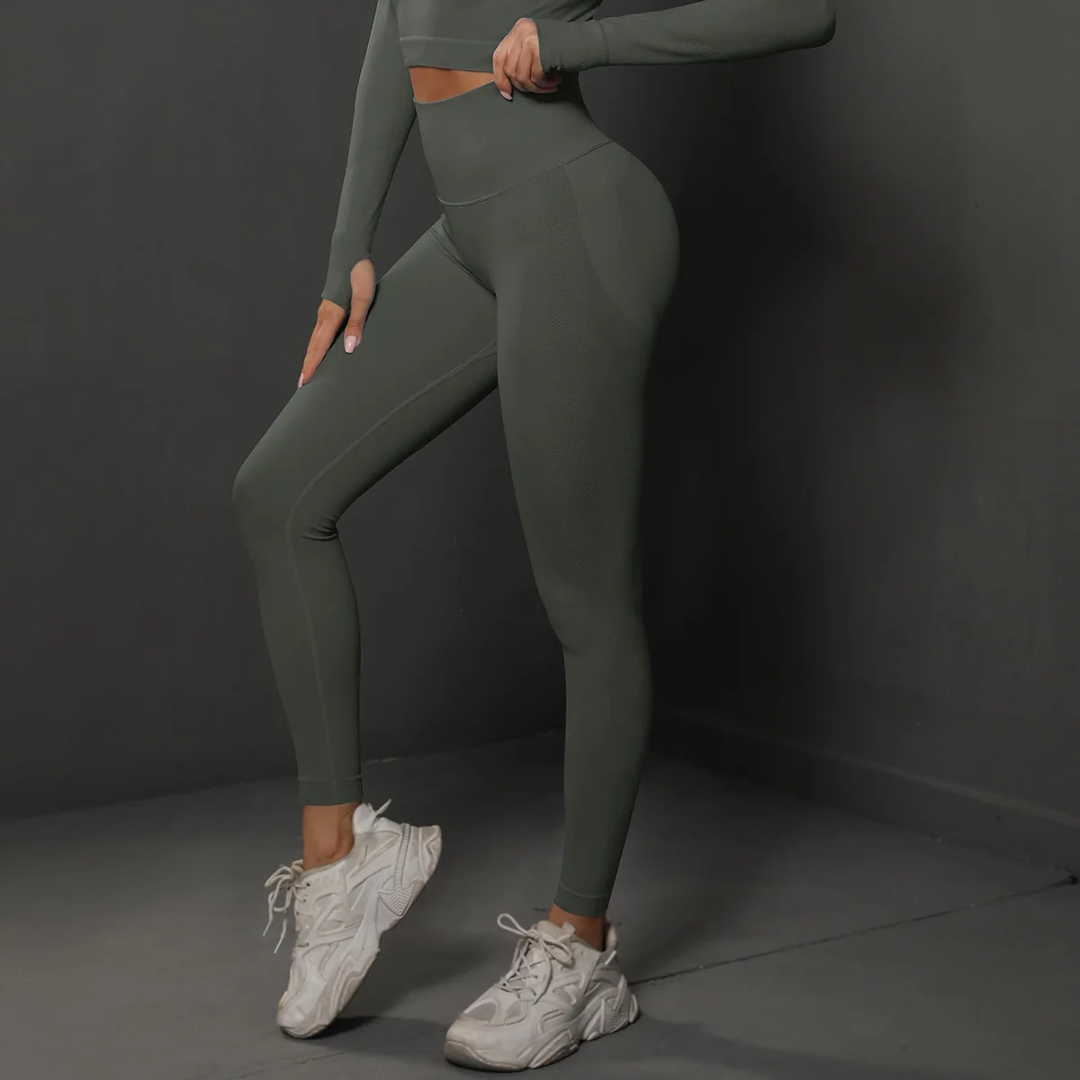 Pantaloni da yoga autunnali senza cuciture Leggings da fitness sportivi ad alta elasticità da donna a vita alta da palestra Scrunch Butt Leggings da