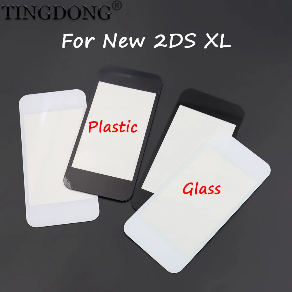 

1pc Black White Plastic Glass Front LCD Screen Lens Cover For New 2DS XL LL Top Screen Protector screen lens for New 2DSXL