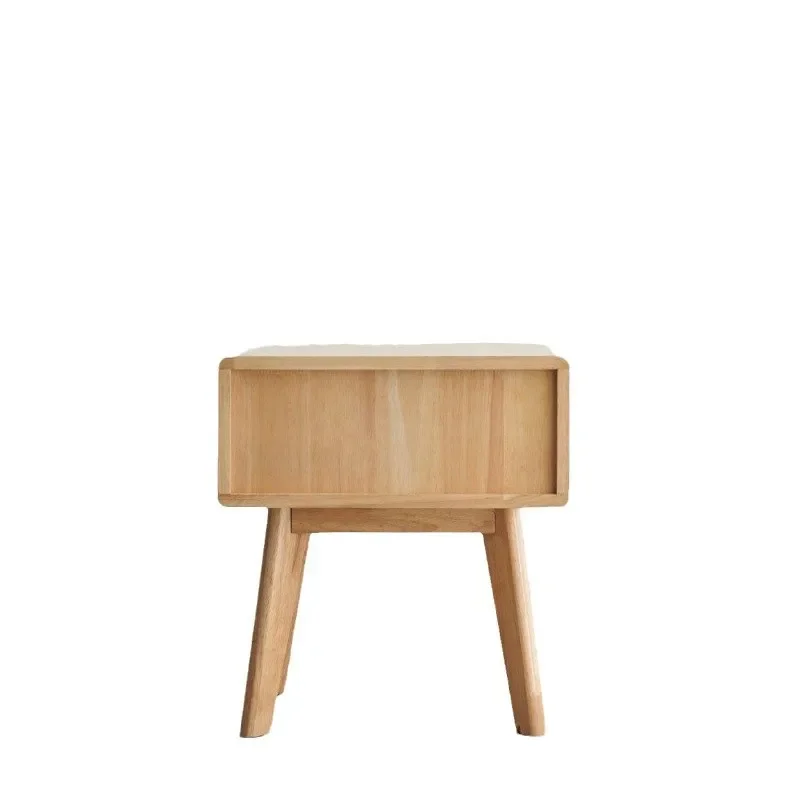 

Nordic bedside solid wood simple wind bedroom, simple wood wax oil homestay small locker
