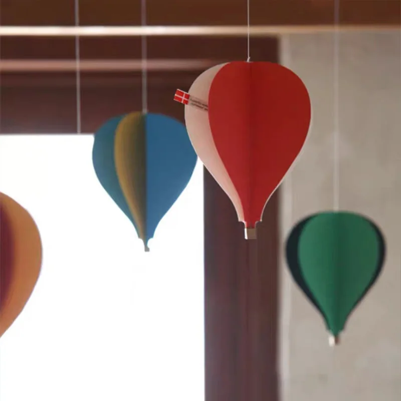 

Danish hot air balloon balance pendant Nordic children's room decoration pendant Japanese origami hot air balloon aerial pendant