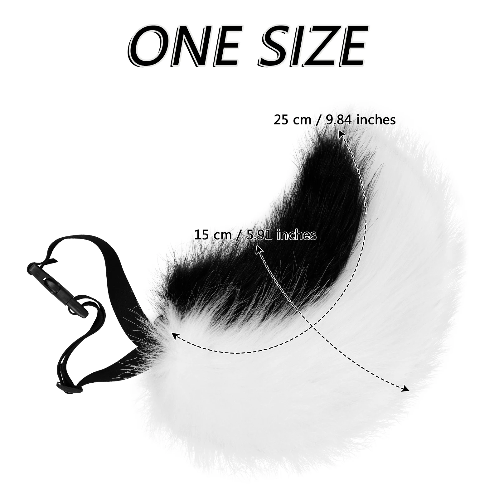 Kunstpelz Furry Animal Bunny Tail Plüsch für Halloween Ostern Party Cosplay Kostümzubehör – Detail 1