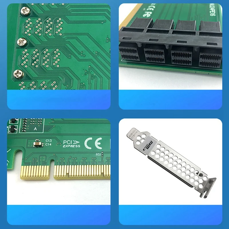 Anu04pe16 nvme controller sff8643 4 port pcie 3,0x16 ssd exp riser (nicht mit kabeln, nicht unterstützung lsi 8643x2 bis 8639x2)