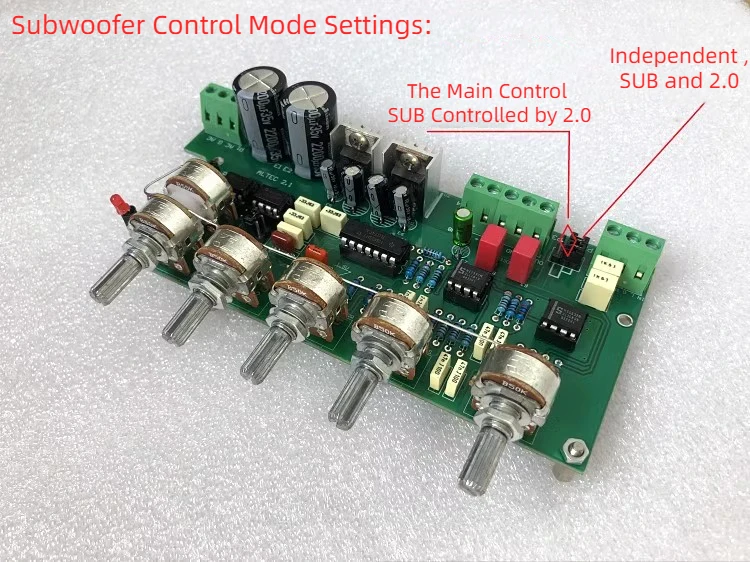 New GHXAMP 2.1 Subwoofer Preamplifier NE5532 Preamp Tone Control Board 3 channel TL072 Treble Bass adjustment