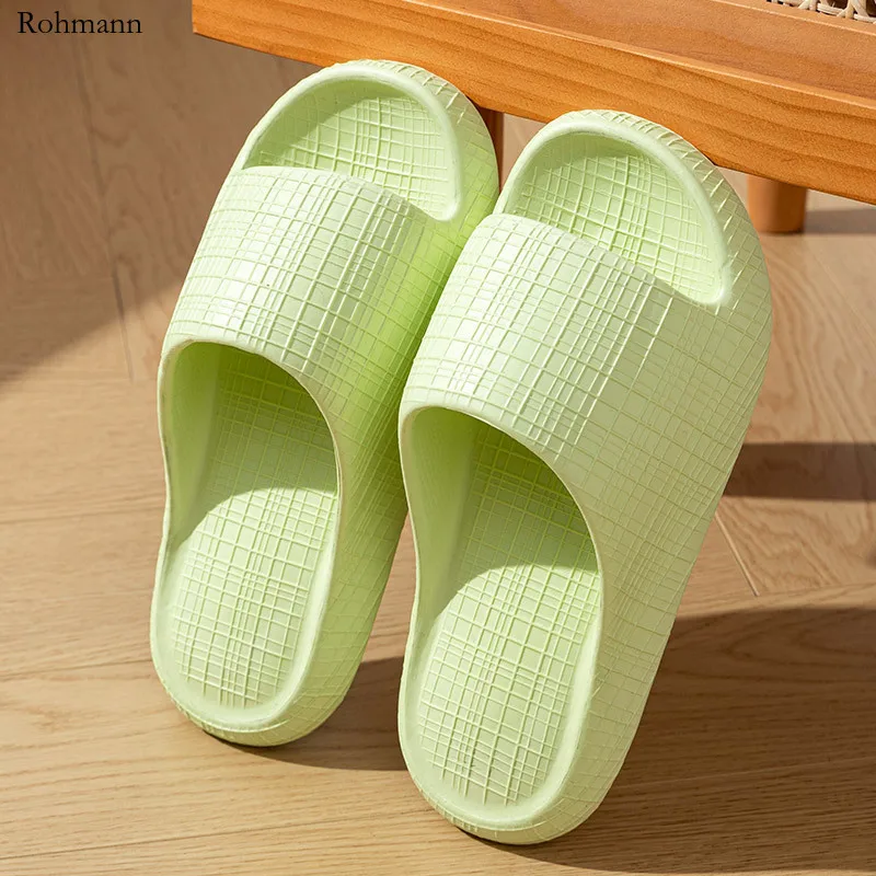 

Leisure Women's Slippers Summer Indoor Bathroom Anti-Slip Thick Sole Concise Home Shoes