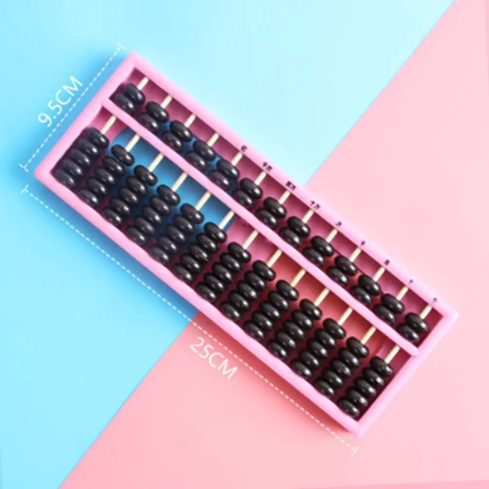 Abaco in legno multicolore durevole Abaco per conteggio quadrato con perline di calcolo a 13 cifre per bambini