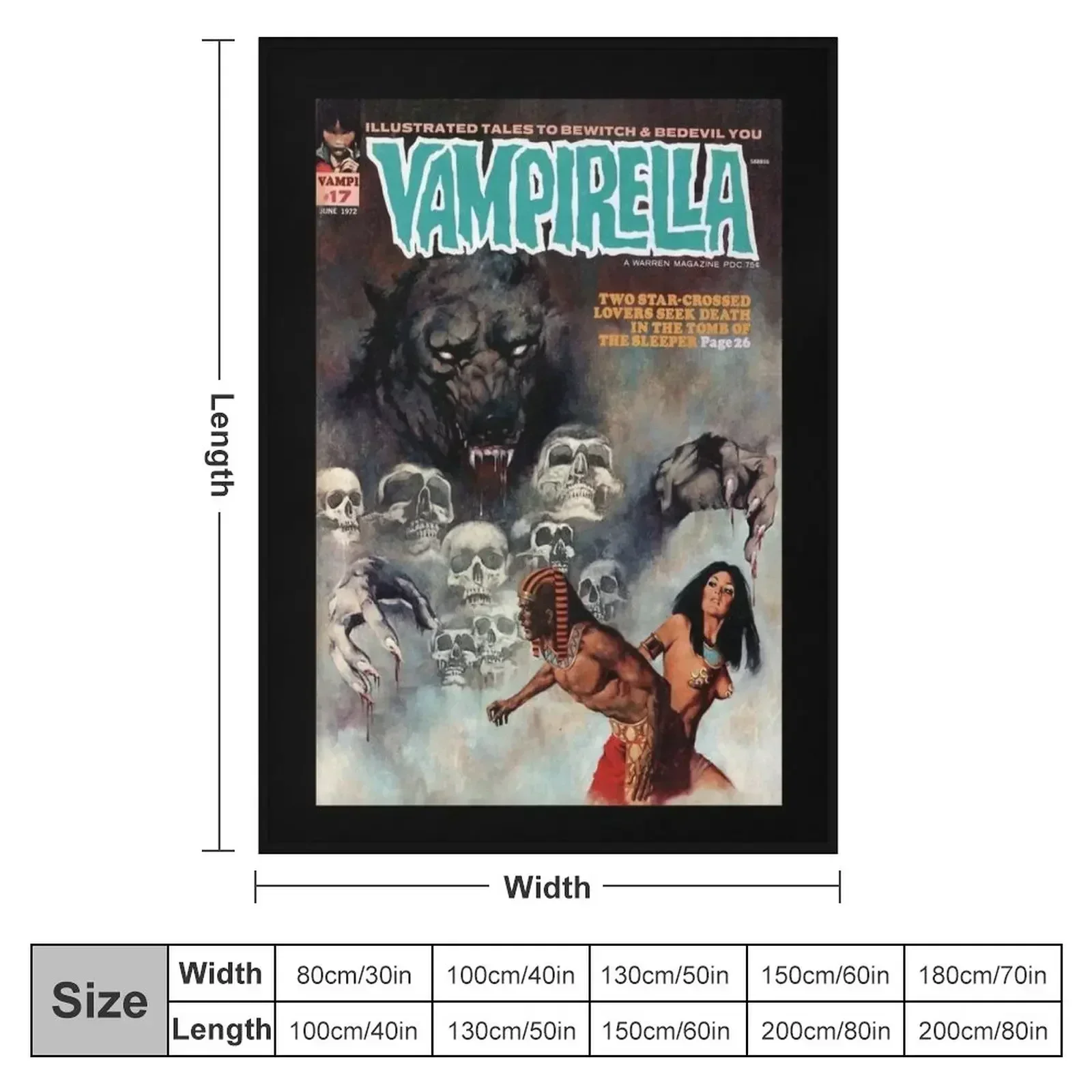 YEP, ANOTHER GREAT VINTAGE VAMPIRELLA MAGAZINE COVER! Throw Blanket Weighted Extra Large Throw Decorative Sofas Furrys Blankets