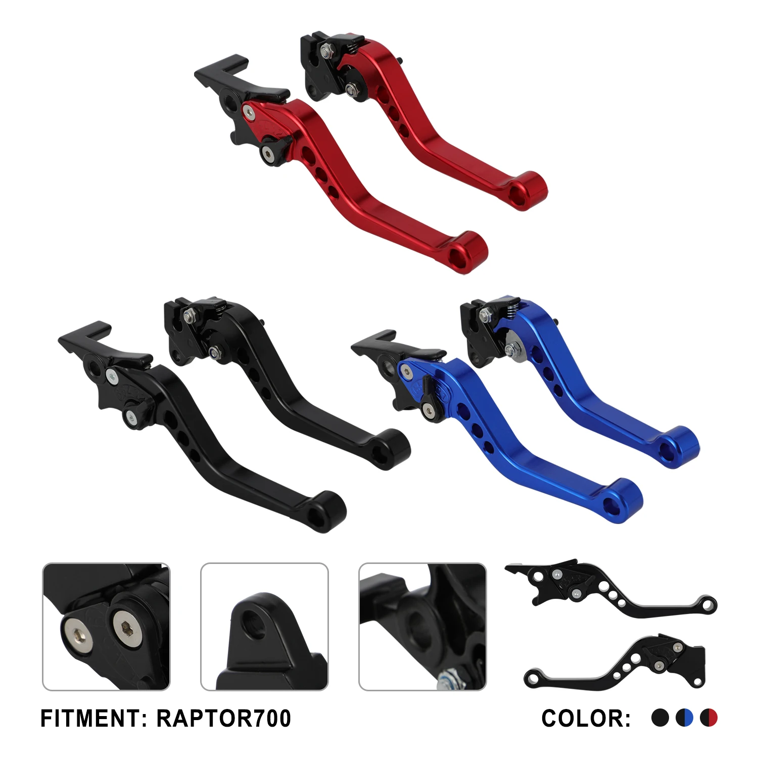AliExpress Motorcycles Aluminum CNC Clutch Brake Lever Handlebar Handle Accessories For YAMAHA Raptor 700 Dirt Bike ATV UTV Parts