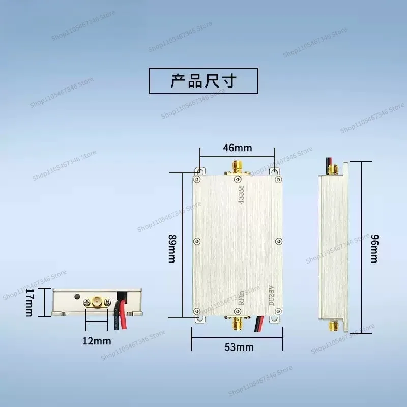 For 433M Unidirectional Signal Amplifier Enhancement 400M-500M RF Signal Enhancement Transmission Enhancement