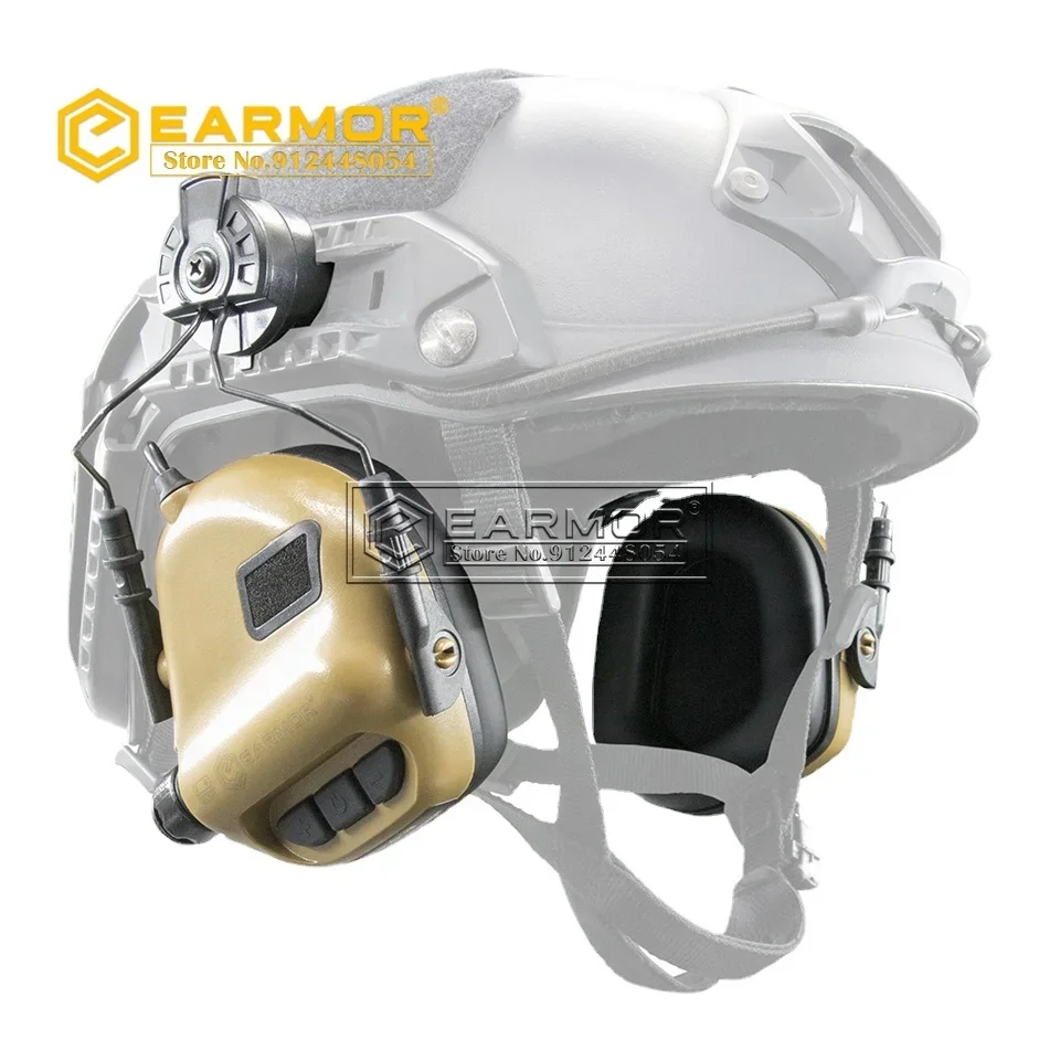 EARMOR M31H MOD4 Tactical Headset Shooting Noise Clearance Sound Pickup Noise Proof for  Hunting Airsoft FAST Helmet ARC Rails