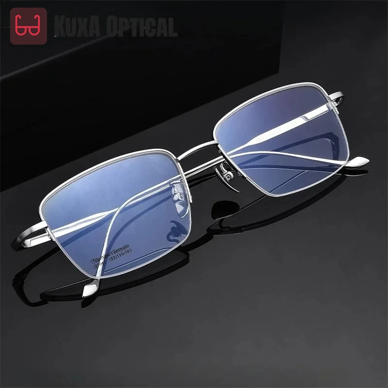 

KUXA Gentlemen Titan Glasses Frame for Optical Prescription Myopia Lenses Titanium Ultra Light Male Spectacle Anti Reflective