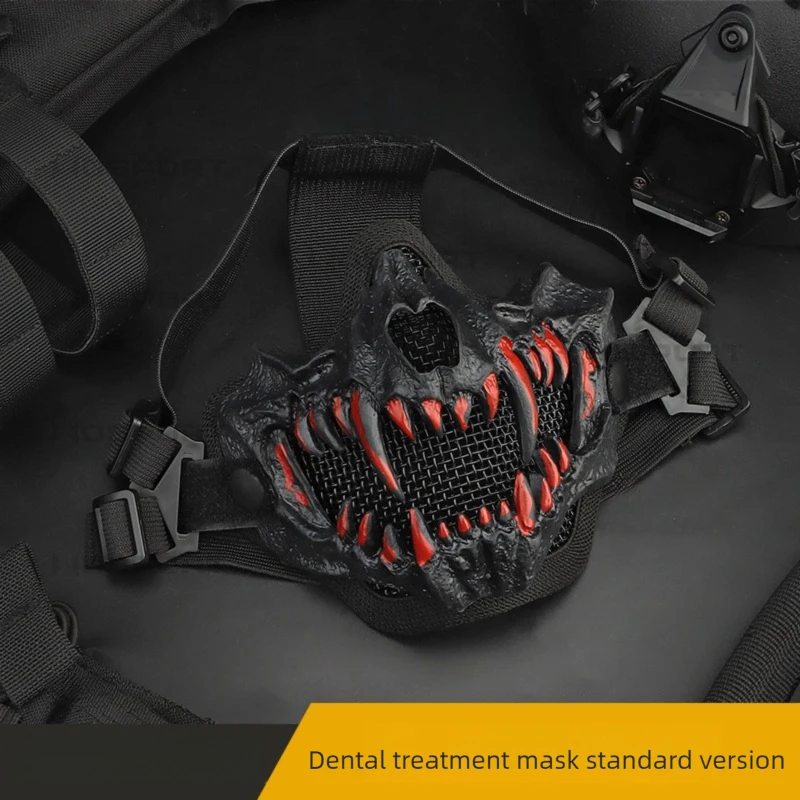 

Tactical Half Face Standard Version Double Layer Steel Wire High Breathable Protective