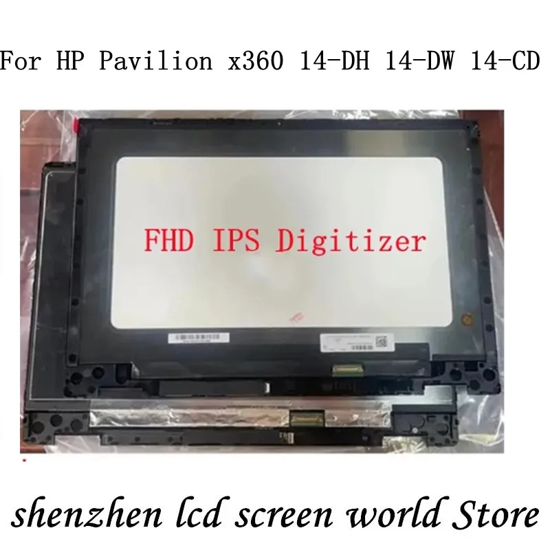 For HP Pavilion x360 14-DH 14-CD 14-DW 14M-DW  series Laptop Touch Screen Digitizer LCD Display Assembly TPN-I137 TPN-W139