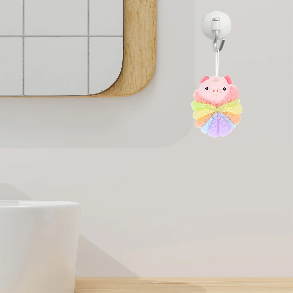 

4Pcs Animal Bath Ball Colored Exfoliating Shower Scrubber for Home Travel Rich Foaming Body Skin Cleaning Tool Lightweight