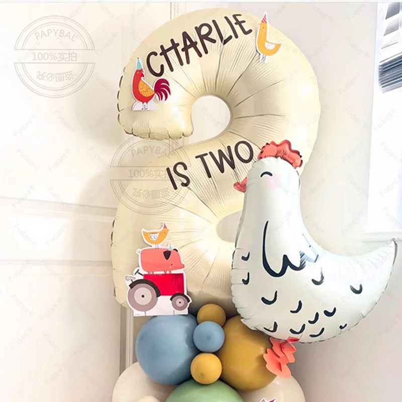 30 قطعة مزرعة المشي بالونات على شكل حيوانات مجموعة بالون اللاتكس الملون للأطفال حفلة عيد ميلاد زينة لعبة الهيليوم Globos هدية