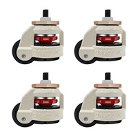 4PCS Leveling Casters Wheels 550LBS Capacity, Adjustable Machine Feet with Lock for Furniture, Medical Equipment