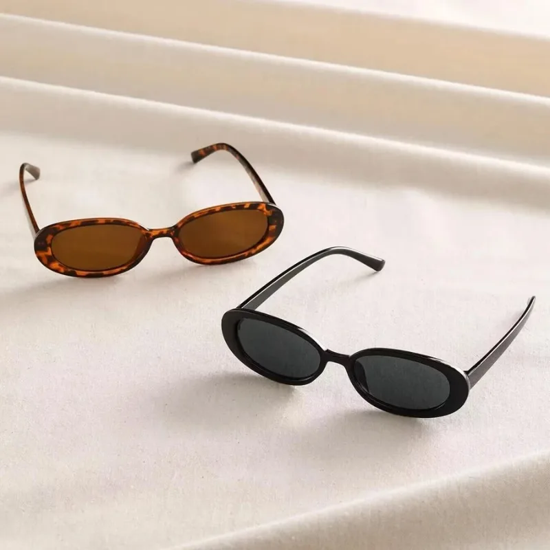 Vintage Oval  Sunglasses Women Luxury Brand Designer Small Oval Sun Glasses Retro Black Red Glasses ladies Goggle image 5