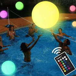 1PCS Swimming Outdoor Balloons Garden Large Inflatable LED Balls Water Pool Party Luminous Toy