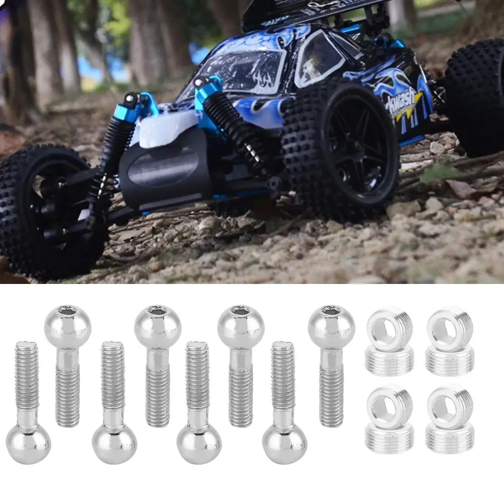 مسمار برأس معدني 0 لـ 1 52 BAll مع صواميل سداسية لسيارة RC 1 0 9 1 22 9 1 66 9 1 55 9 1 88