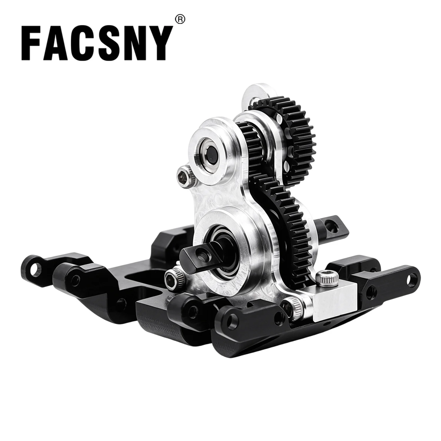 NOD-24 Aluminum Micro Gearbox 2.68:1 Transmission with Delrin Skid for 1/24 RC Crawler SCX24 AX24 Compact COMP Chassis Rigs Part