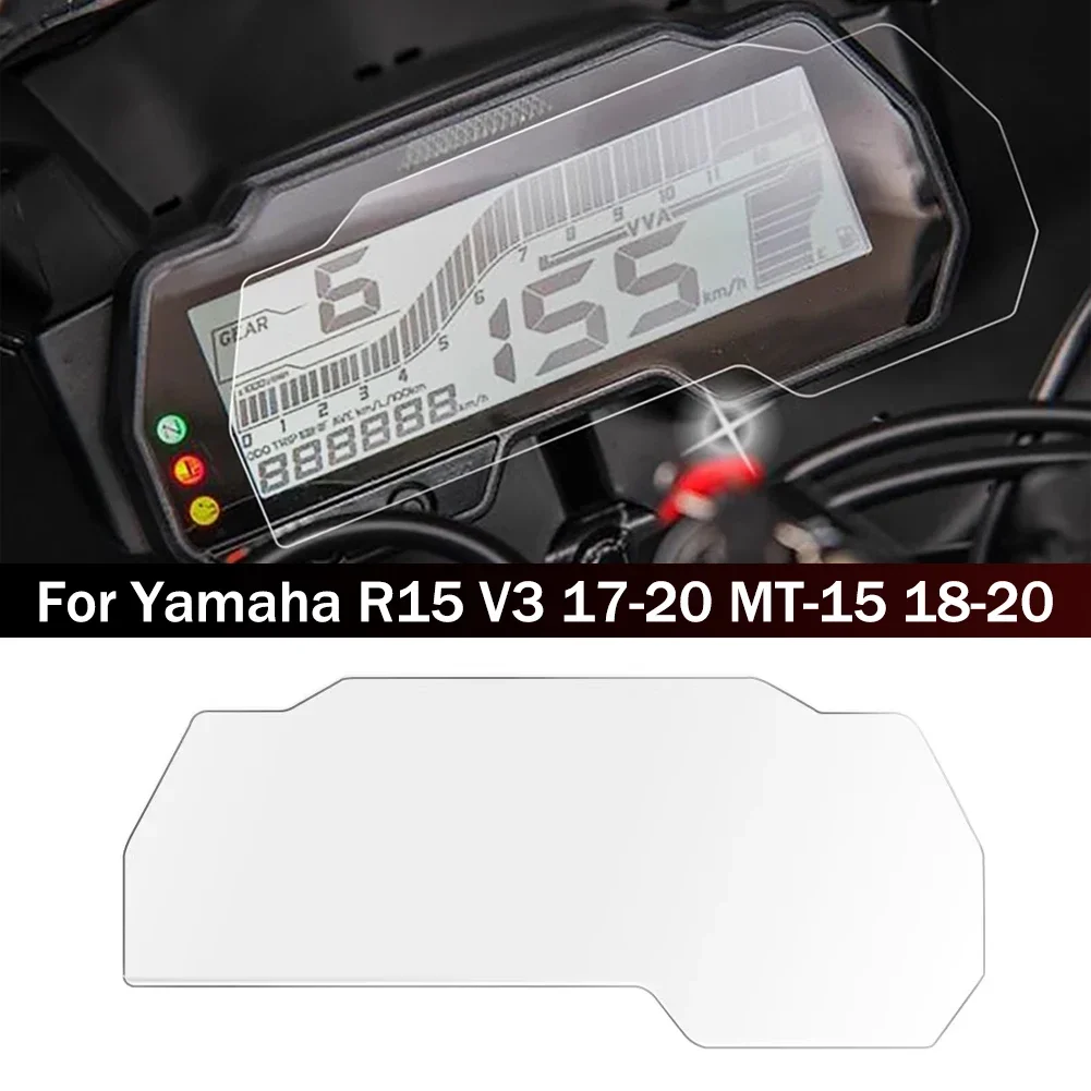 For Yamaha R15 V3 17-20 MT-15 18-20 Motorcycle Scratch Protection Film Screen Protector Cover Guard Instrument Dashboard Cover