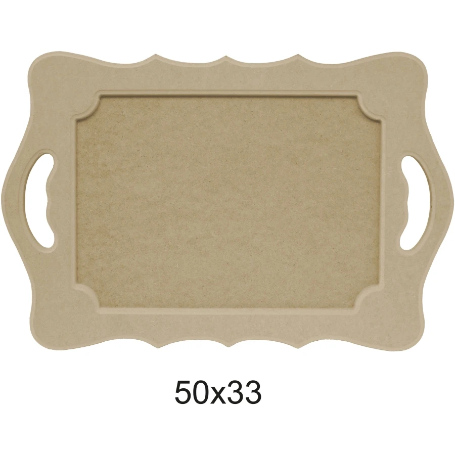 T674 Rippled Tightening Tray, Can Be Painted Mdf Wood Tray