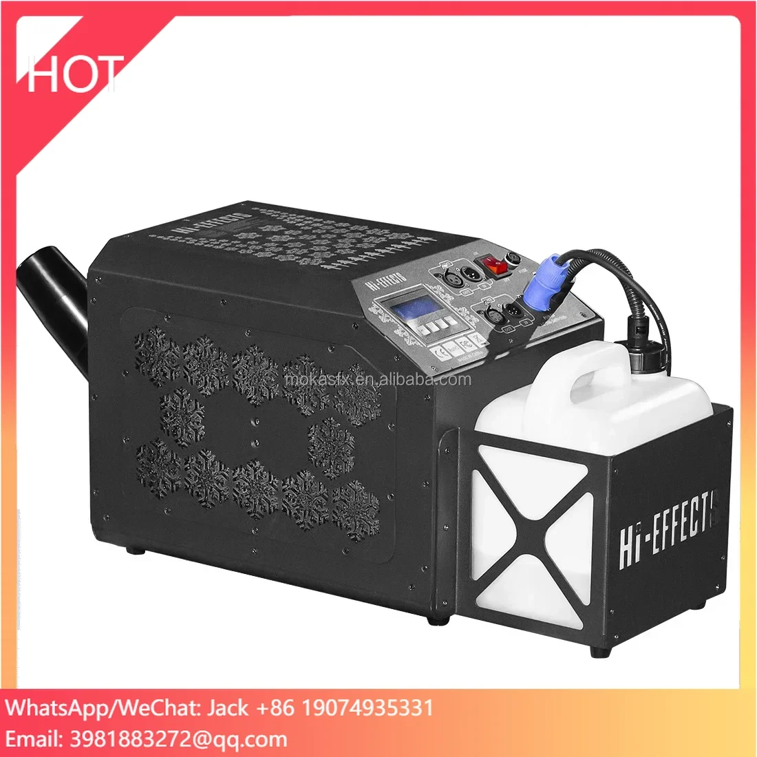 

MOKA H-S03 Indoor Artificial Big Snow Machine 1000w with Dmx Manual Control for Stage Effect Machine
