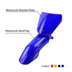 Motorcycle Plastic Spare Parts TTR50 CRF50 Front Number Plate Wheel Fender Mudguard For TTR CRF 50 Dirt Pit Bike Motocross