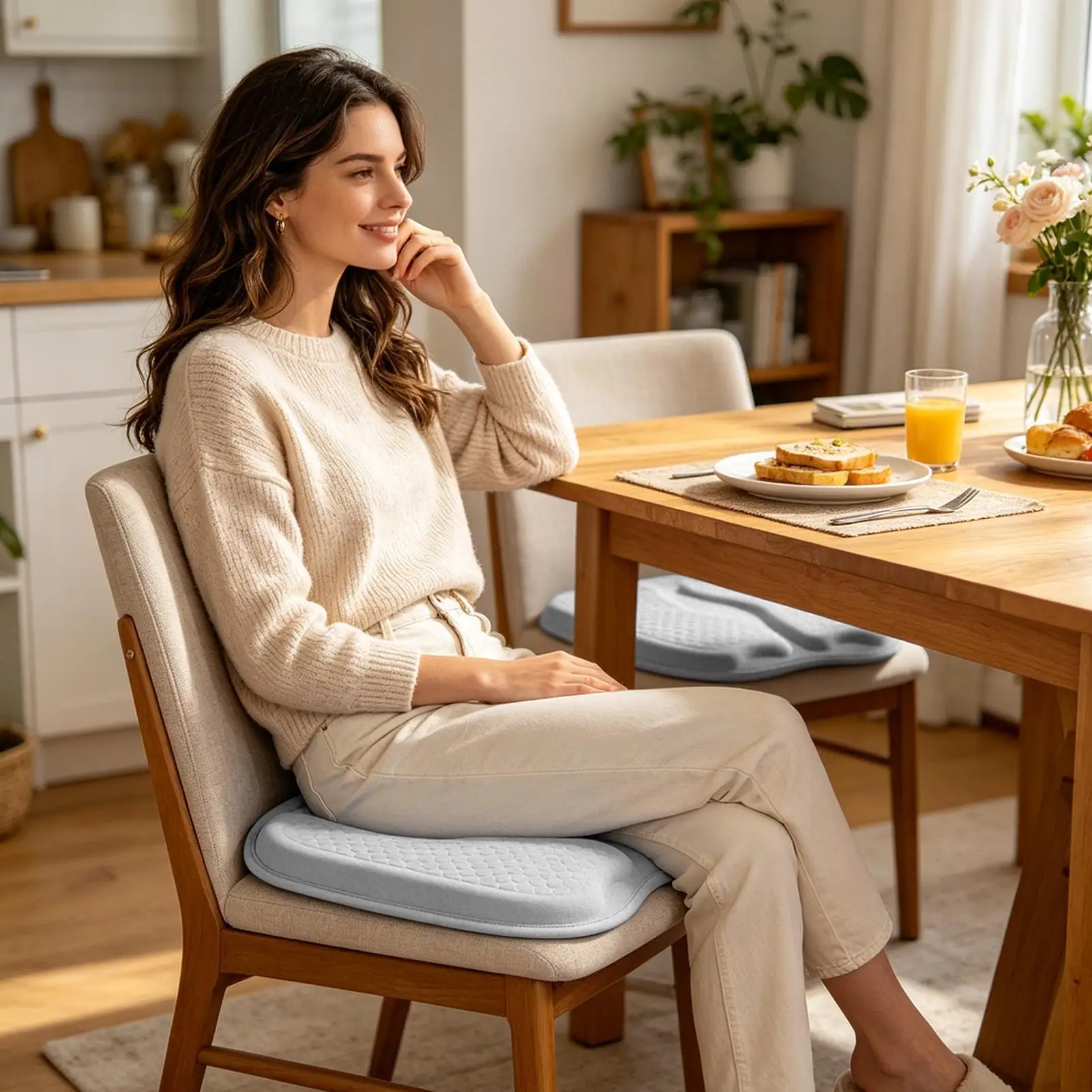 Gel Cushion For Sitting Breathable Non Slip Sitting Pad Cooling Seat Cushion For Women Men Students Driver Summer Indoor Home