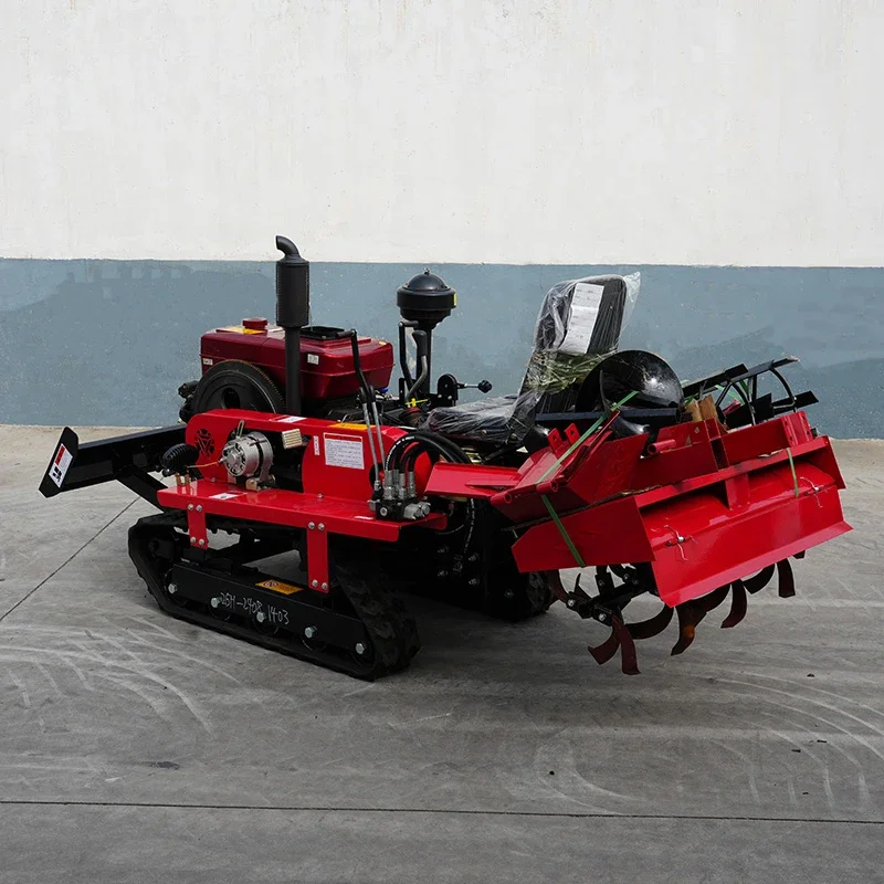 

Plough machine 4 wheel drive garden tiller agriculture cultivator mini tractor crawler cultivator