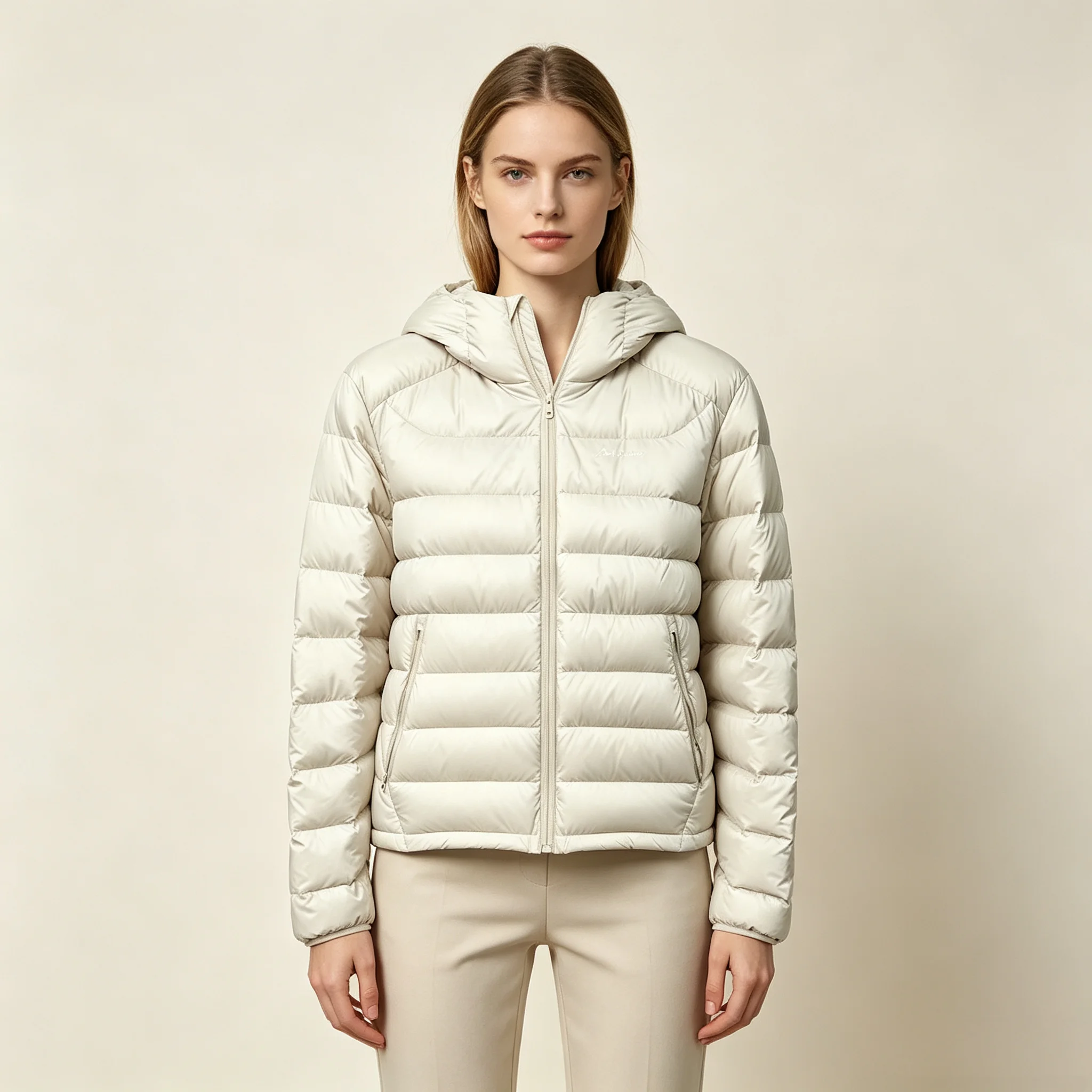 Unisex 85% Goose Down Hooded Down Jacket Lightweight Quilted Puffer Coat 3 Seasons Warm Windproof Casual Outerwear